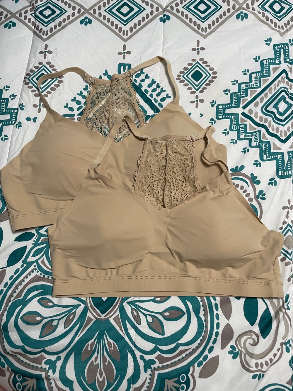 Maurices Lace-Back Seamless Bralette in Nude-Tan
